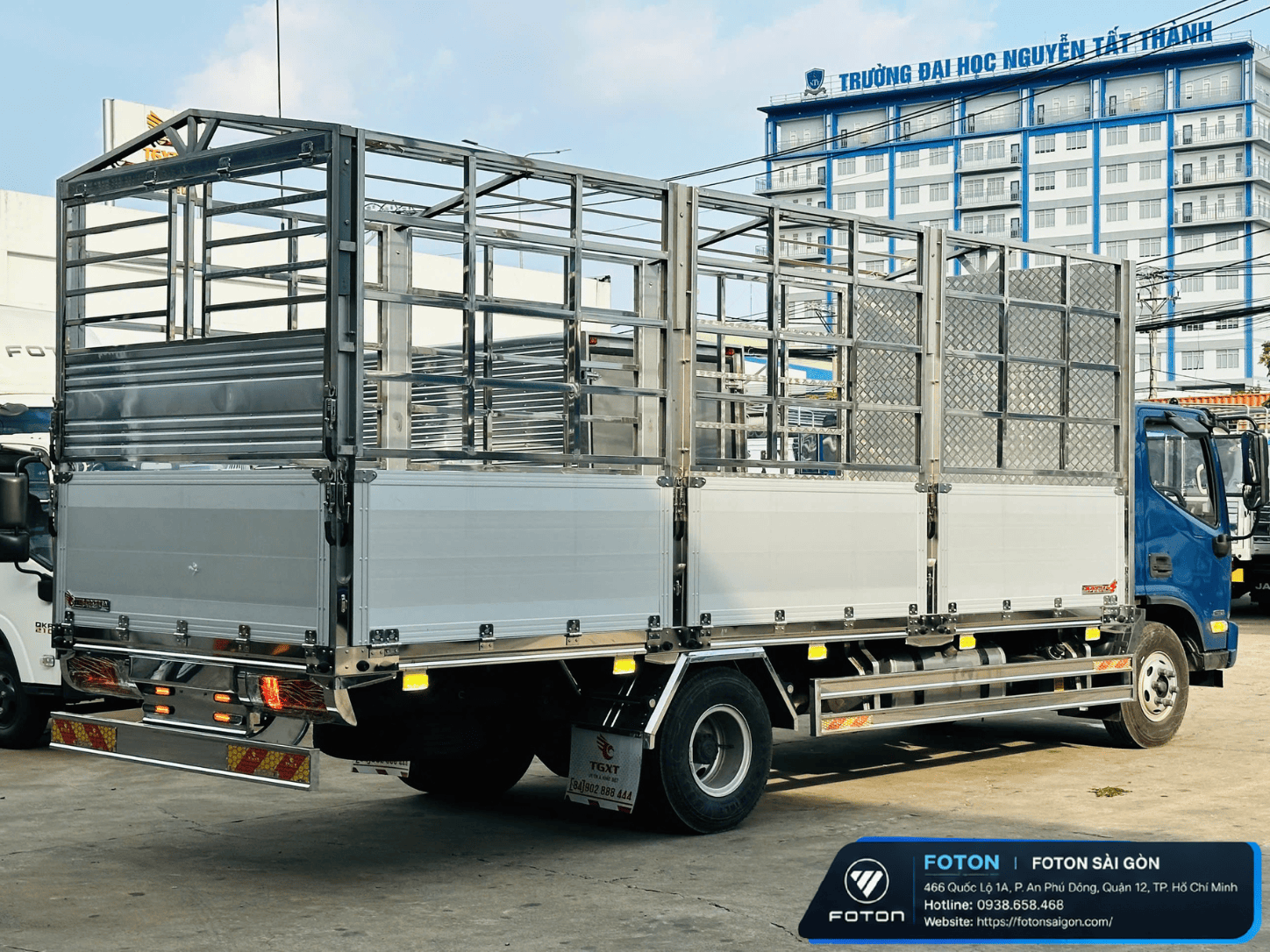 Xe Tải Foton Tải 7.650KG Thùng Mui Bạt Nhôm